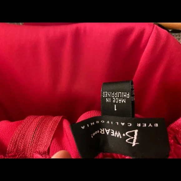 Strapless party bright pink mini dress - Picture 3 of 3